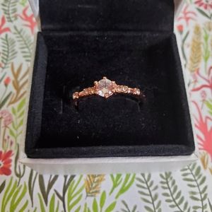 💍💎 SZ 10 GORGEOUS Rose Gold Diamond Ring